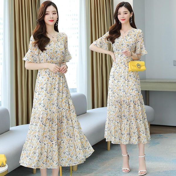 casual dresses 2021short sleeve dress women summer bohemian chiffon elegant blue floral plus size outfits for puff fashion vestido, Black;gray
casual dresses 2021short sleeve dress women summer bohemian chiffon elegant blue floral plus size outfits for puff fashion vestido, Black;gray