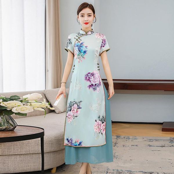 ethnic clothing spring summer 2021 vietnam ao dai dresses for women retro floral print loose dress lady elegant long classic qipao vestidos, Red
ethnic clothing spring summer 2021 vietnam ao dai dresses for women retro floral print loose dress lady elegant long classic qipao vestidos, Red
