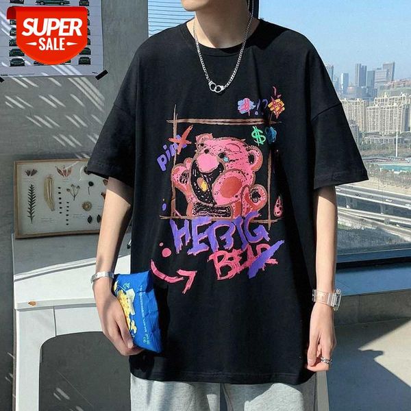 graffiti bear short-sleeved shirt male hong kong style large size loose all-match half-sleeved t-shirt #ap3s, White;black
graffiti bear short-sleeved shirt male hong kong style large size loose all-match half-sleeved t-shirt #ap3s, White;black