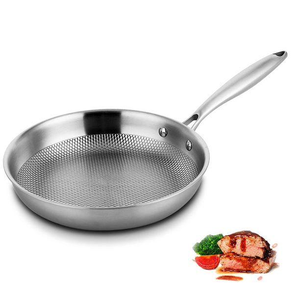 pans 28/30cm five layer flat frying pan food grade 304 stainless steel non-stick cooking pot omelet kitchen cookware cover
pans 28/30cm five layer flat frying pan food grade 304 stainless steel non-stick cooking pot omelet kitchen cookware cover