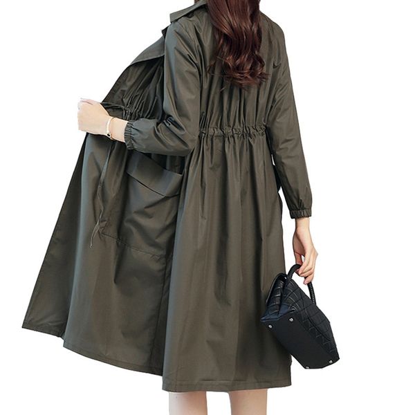 autumn womens trench coat fashion thin loose windbreaker long coats female vintage casual outerwear plus size 3xl p612 xl, Black;brown 
autumn womens trench coat fashion thin loose windbreaker long coats female vintage casual outerwear plus size 3xl p612 xl, Black;brown