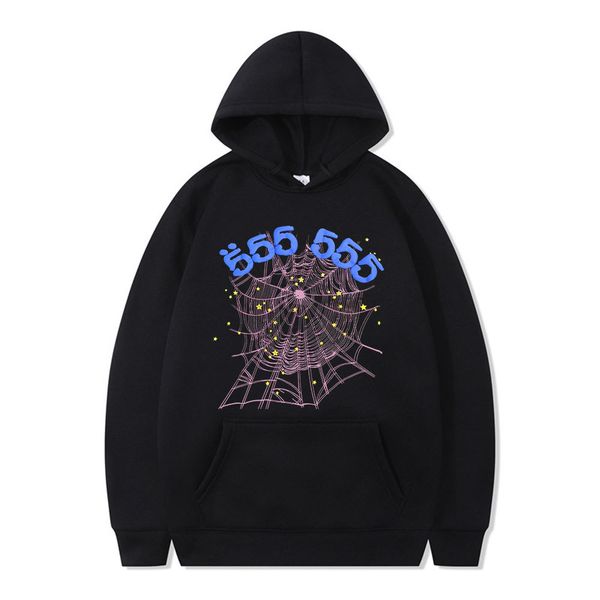 fashion creativity sp5der 555555 angel number hoodie men women spider web pattern hooded sweatshirt loose clothing, Black
fashion creativity sp5der 555555 angel number hoodie men women spider web pattern hooded sweatshirt loose clothing, Black