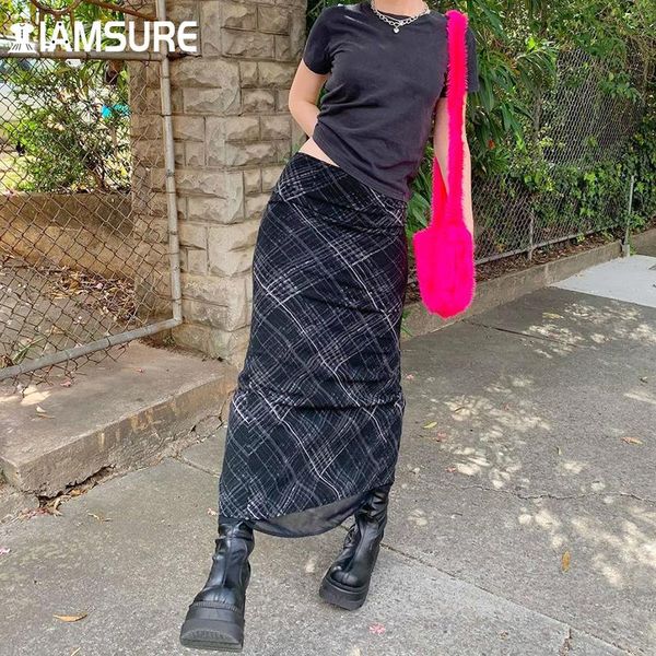 vintage plaid mesh skirt slim high waisted ankle-length straight skirts women 2021 spring autumn fashion streetwear 90s, Black
vintage plaid mesh skirt slim high waisted ankle-length straight skirts women 2021 spring autumn fashion streetwear 90s, Black