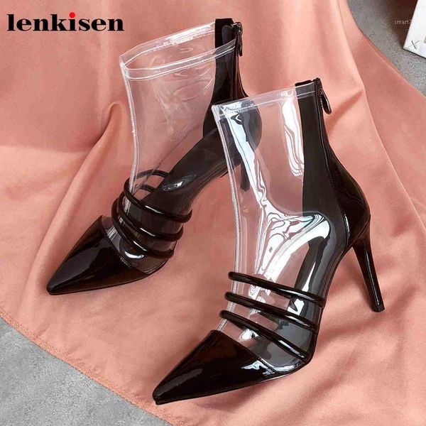 dress shoes lenkisen mixed colors cow leather transparent pointed toe stiletto super high heels zipper women spring fashion pumps l981, Black
dress shoes lenkisen mixed colors cow leather transparent pointed toe stiletto super high heels zipper women spring fashion pumps l981, Black