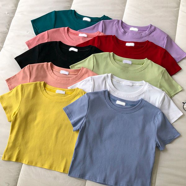 candy t-shirts women plain t-shirt female o-neck flexible t-shirts solid crop streetwear girls basic tees summer 210518, White
candy t-shirts women plain t-shirt female o-neck flexible t-shirts solid crop streetwear girls basic tees summer 210518, White