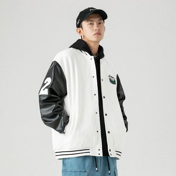 men's jackets hip-hop jacket streetwear white black embroidery loose casual bomber baseball cardigan fashion cotton coat unisex, Black;brown
men's jackets hip-hop jacket streetwear white black embroidery loose casual bomber baseball cardigan fashion cotton coat unisex, Black;brown