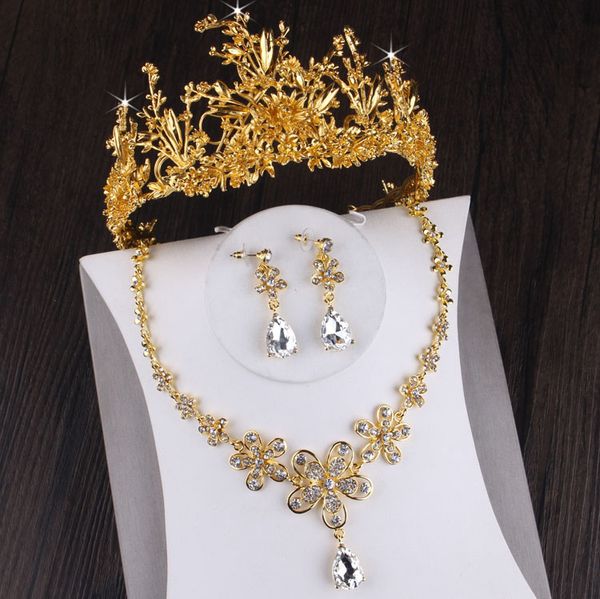 jewelry sets baroque vintage gold crystal leaf bridal set rhinestone tiaras crown necklace earring wedding african beads, Black
jewelry sets baroque vintage gold crystal leaf bridal set rhinestone tiaras crown necklace earring wedding african beads, Black