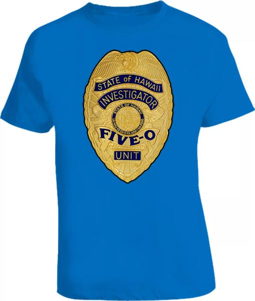 hawaii five o badge t shirt, White;black
hawaii five o badge t shirt, White;black