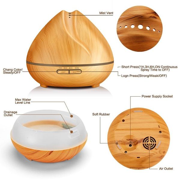 400ml air humidifier aroma essential oil diffuser ultrasonic purifier with wood grain led lights for office home bedroom humidifiers
400ml air humidifier aroma essential oil diffuser ultrasonic purifier with wood grain led lights for office home bedroom humidifiers