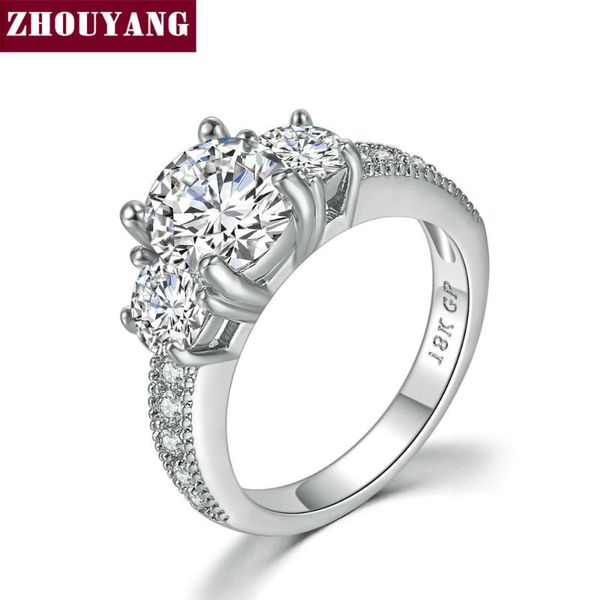 wedding rings zhouyang for women classic style four claw round cut cubic zirconia silver color party gift fashion jewelry r145, Slivery;golden
wedding rings zhouyang for women classic style four claw round cut cubic zirconia silver color party gift fashion jewelry r145, Slivery;golden