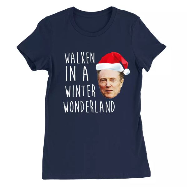 walken christmas womens t-shirt funny joke xmas present stocking filler, White;black 
walken christmas womens t-shirt funny joke xmas present stocking filler, White;black