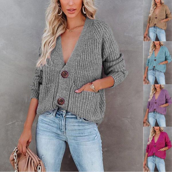 women's knits & tees long sleeved sweater v-neck cardigan solid color single breasted jacket 2021 autumn winter, White
women's knits & tees long sleeved sweater v-neck cardigan solid color single breasted jacket 2021 autumn winter, White
