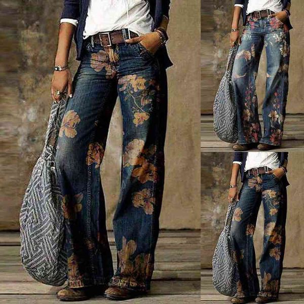 salesnew arrival women retro high waist wide leg floral print long loose jeans pants trousers, Blue
salesnew arrival women retro high waist wide leg floral print long loose jeans pants trousers, Blue
