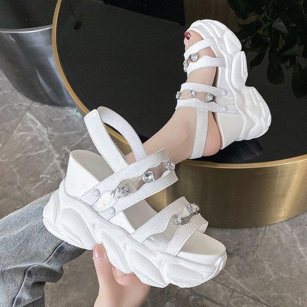 sandals inner increase cm slope heel high heels crystal ladies sports summer fashion waterproof platform shoes, Black
sandals inner increase cm slope heel high heels crystal ladies sports summer fashion waterproof platform shoes, Black