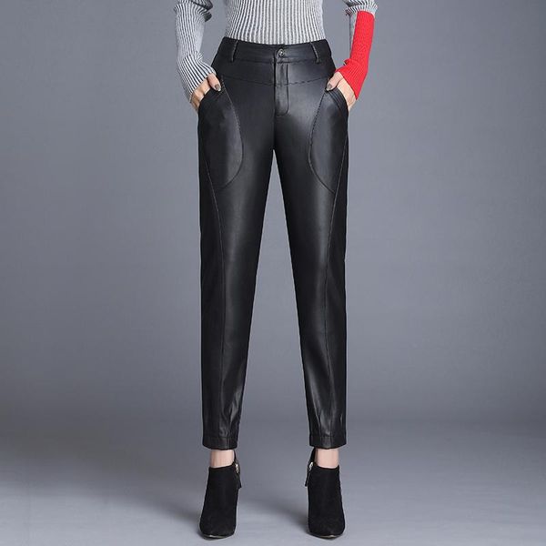 women's pants & capris women high waist black faux leather harem ladies formal elegant pu loose trousers streetwear female long 3xl, Black;white
women's pants & capris women high waist black faux leather harem ladies formal elegant pu loose trousers streetwear female long 3xl, Black;white