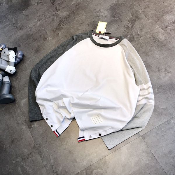 raglan tide long sleeve four bar t-shirt women's spring and autumn new round neck pullover casual loose color matching bottom, White
raglan tide long sleeve four bar t-shirt women's spring and autumn new round neck pullover casual loose color matching bottom, White