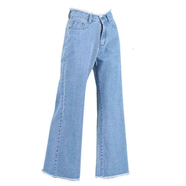 wide leg women's jeans with rough edge, loose fit, korean version, drop feeling, large size, high waist, cec flared pants, Blue
wide leg women's jeans with rough edge, loose fit, korean version, drop feeling, large size, high waist, cec flared pants, Blue