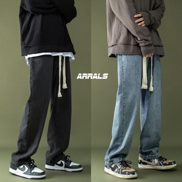 men's jeans blue black drawstring men fashion baggy wide-leg streetwear loose hip-hop straight denim pants mens trousers
men's jeans blue black drawstring men fashion baggy wide-leg streetwear loose hip-hop straight denim pants mens trousers