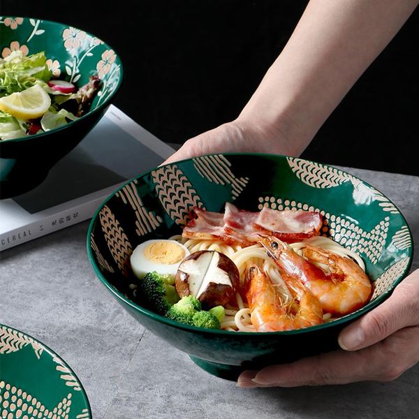 bowls japanese-style thread retro ceramic bowl household high temperature resistant rice large ramen soup rain-hat
bowls japanese-style thread retro ceramic bowl household high temperature resistant rice large ramen soup rain-hat