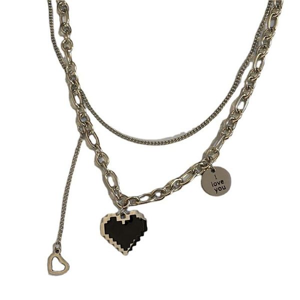 pendant necklaces hip hop love necklace female light luxury minority clavicle chain sweater accessories double, Silver
pendant necklaces hip hop love necklace female light luxury minority clavicle chain sweater accessories double, Silver