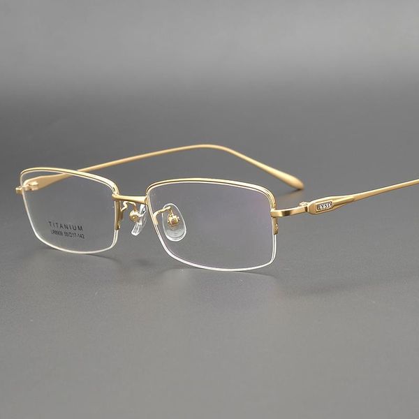 fashion sunglasses frames ultra light pure titanium men's half frame glasses prescription with lenses myopia hyperopia discoloration bu, Black
fashion sunglasses frames ultra light pure titanium men's half frame glasses prescription with lenses myopia hyperopia discoloration bu, Black