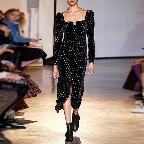 casual dresses european style 2021 spring runway dress long sleeve slit velvet clothes fashion diamonds bodycon asymmetrical, Black;gray
casual dresses european style 2021 spring runway dress long sleeve slit velvet clothes fashion diamonds bodycon asymmetrical, Black;gray