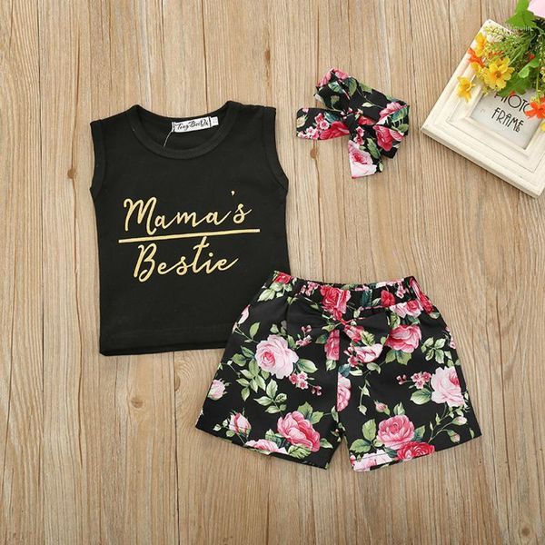 3pcs baby girls infant clothes set sleeveless letter print vest bowknot floral shorts headbands 3 piece born outfits clothing sets, White
3pcs baby girls infant clothes set sleeveless letter print vest bowknot floral shorts headbands 3 piece born outfits clothing sets, White