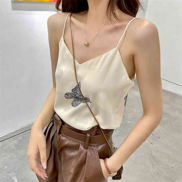 spaghetti strap v neck tank women sleeveless satin silky camisole summer butterfly printing y2k 210507, White
spaghetti strap v neck tank women sleeveless satin silky camisole summer butterfly printing y2k 210507, White