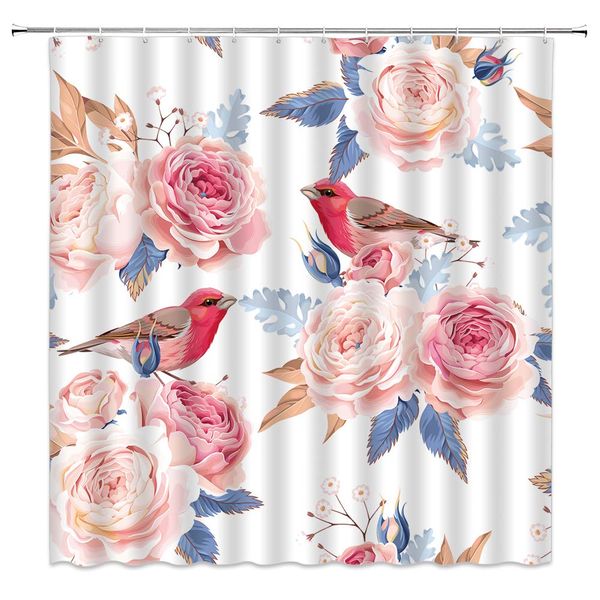 sztnsm pink flower shower curtain birds colorful leaves pink rose florals nature landscape, 70x70 inch polyester fabric bathroom
sztnsm pink flower shower curtain birds colorful leaves pink rose florals nature landscape, 70x70 inch polyester fabric bathroom