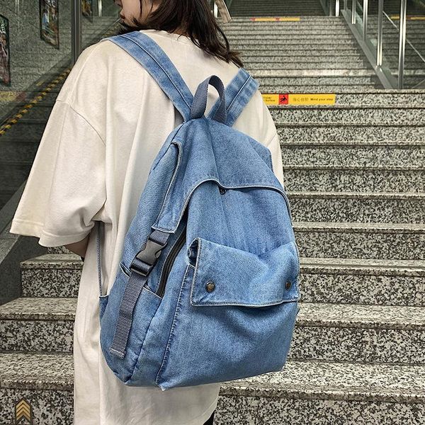 backpack women washed denim casual schoolbag fashion anti-theft shoulder bag for teen girl travel backbag
backpack women washed denim casual schoolbag fashion anti-theft shoulder bag for teen girl travel backbag