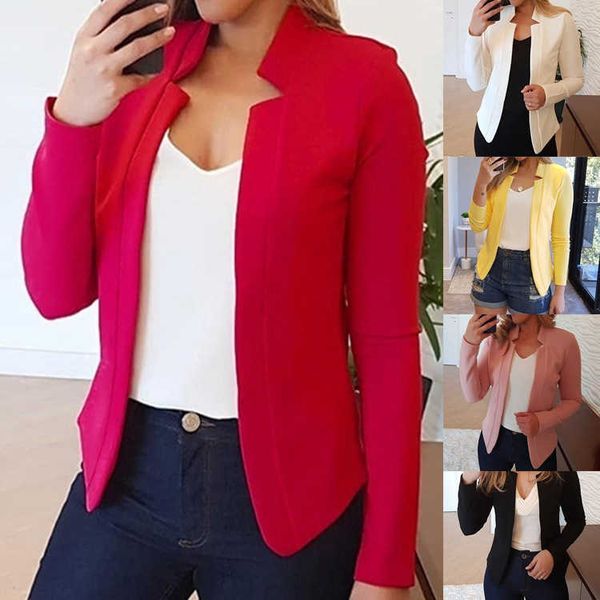 fashion suits blazers autumn and winter pure color leisure professional blazer jaet women's wear, White;black
fashion suits blazers autumn and winter pure color leisure professional blazer jaet women's wear, White;black