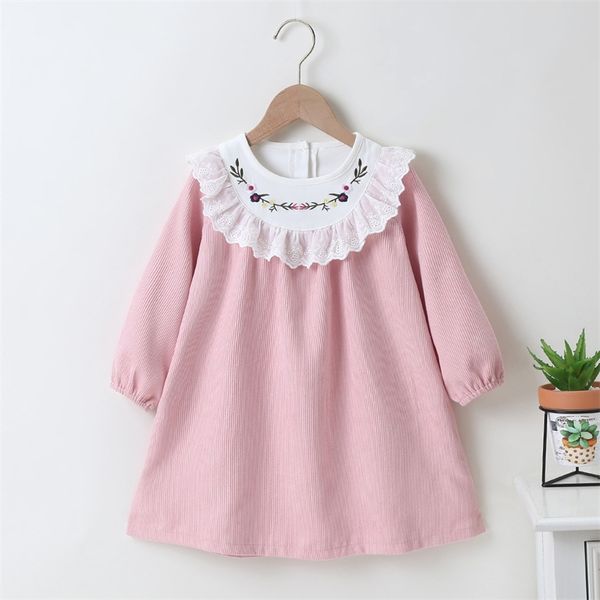 autumn winter girls dress long sleeve peter pan collar embroidered flowers pink cute sweet baby vestidos 2-6t 210629, Red;yellow
autumn winter girls dress long sleeve peter pan collar embroidered flowers pink cute sweet baby vestidos 2-6t 210629, Red;yellow