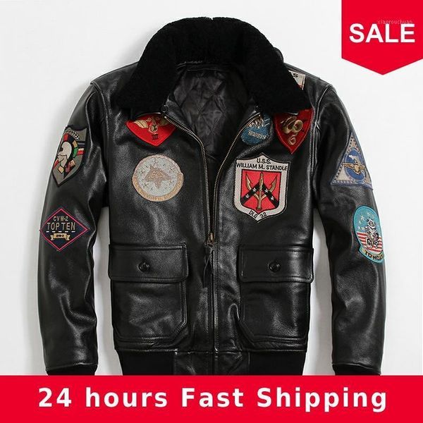 men's leather & faux 2021 men black gun pilot jacket wool collar real thick cowhide europe size xxl russian coat can customized
men's leather & faux 2021 men black gun pilot jacket wool collar real thick cowhide europe size xxl russian coat can customized