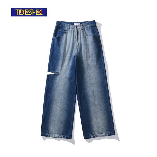 men's jeans knife cut design fashionable loose 2021 baggy pants white trousers streetwear hip-hop teen denim, Blue
men's jeans knife cut design fashionable loose 2021 baggy pants white trousers streetwear hip-hop teen denim, Blue