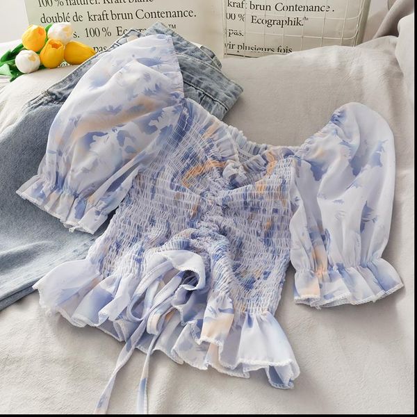 4 womens blouses colors print stretchy shirt summer sweet ruffles slash neck cropped chiffon laced crop for girls, White
4 womens blouses colors print stretchy shirt summer sweet ruffles slash neck cropped chiffon laced crop for girls, White