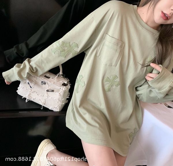 ch21ss early autumn new style sweet full panel leather design round neck thin long sleeve sweater top, Black
ch21ss early autumn new style sweet full panel leather design round neck thin long sleeve sweater top, Black
