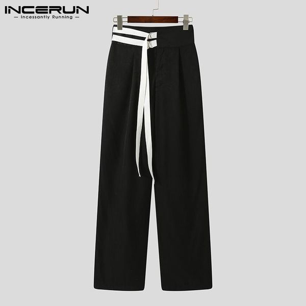 men's pants men patchwork joggers streetwear 2021 korean casual wide leg trousers with belt leisure pantalones hombre s-5xl incerun 7, Black
men's pants men patchwork joggers streetwear 2021 korean casual wide leg trousers with belt leisure pantalones hombre s-5xl incerun 7, Black