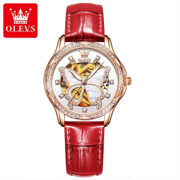 olevs new casual fashion ladies automatic mechanical clock diamond flag iron plate 30m waterproof leather tape 6622 clocks, Slivery;brown
olevs new casual fashion ladies automatic mechanical clock diamond flag iron plate 30m waterproof leather tape 6622 clocks, Slivery;brown