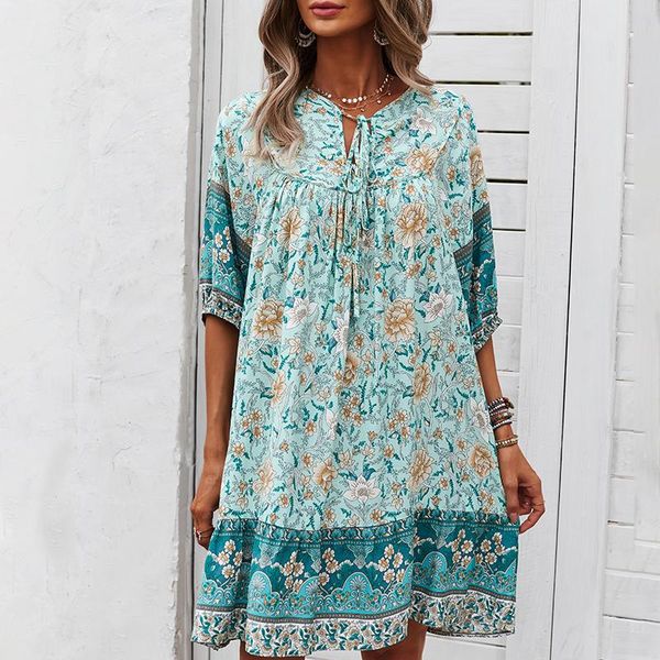 party dresses atuendo summer fashion soft dress for women bohemian casual short sleeve robe boho leisure high waist wedding guest, White;black
party dresses atuendo summer fashion soft dress for women bohemian casual short sleeve robe boho leisure high waist wedding guest, White;black