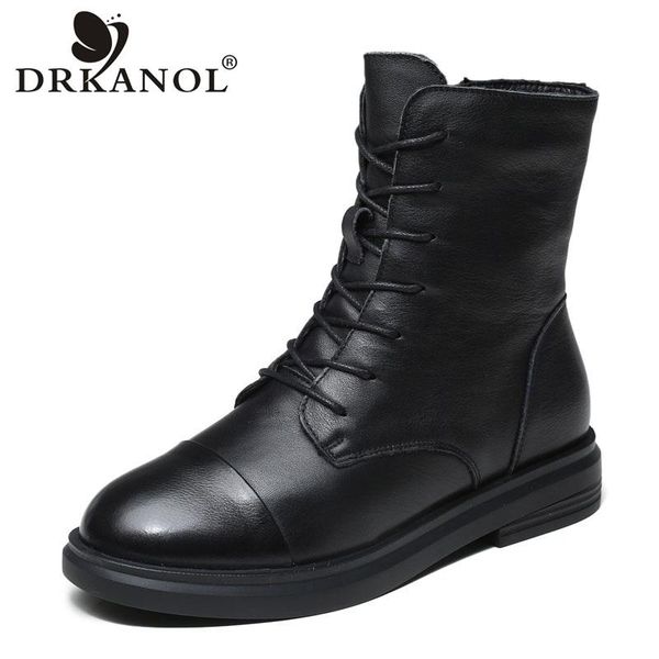 boots drkanol british style autumn winter women 100% genuine leather flat heel soft bottom warm mid-calf woman botas mujer, Black
boots drkanol british style autumn winter women 100% genuine leather flat heel soft bottom warm mid-calf woman botas mujer, Black