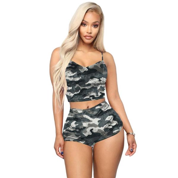 women's clothing set, camouflage print camisole and shorts two-piece suit for vacation travelling beach holiday yoga outfit
women's clothing set, camouflage print camisole and shorts two-piece suit for vacation travelling beach holiday yoga outfit