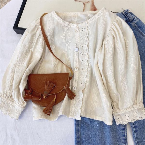 spring arrival girls long sleeve lace floral blouses kids korean design clothing, White;black
spring arrival girls long sleeve lace floral blouses kids korean design clothing, White;black