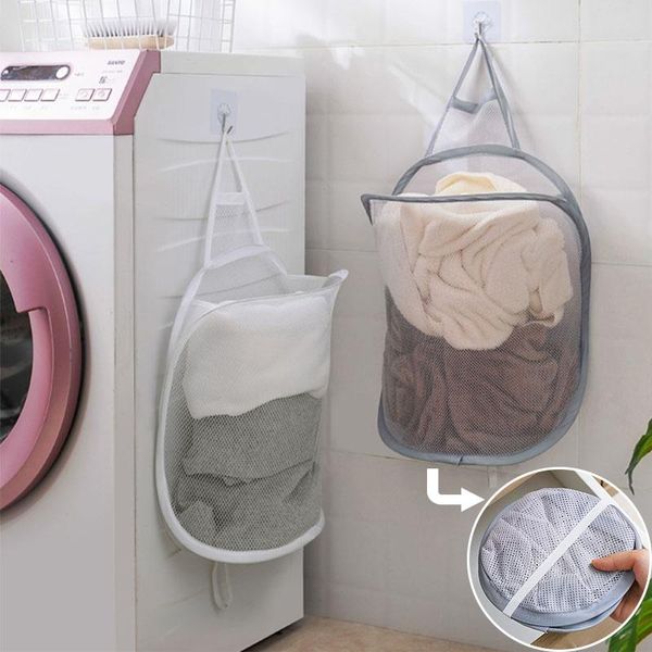 laundry bags folding net basket clothes organizer storage baskets bathroom home hamper wall shelf
laundry bags folding net basket clothes organizer storage baskets bathroom home hamper wall shelf