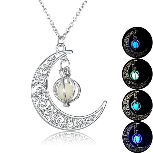 pendant necklaces fashion women glow in the dark silver plated chain long night moon jewelry wholesale
pendant necklaces fashion women glow in the dark silver plated chain long night moon jewelry wholesale
