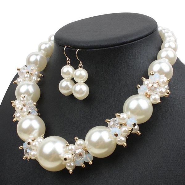chokers flower pearl short clavicle chain handmade temperament necklace earring set party bride wedding accessories jewelry gifts, Golden;silver
chokers flower pearl short clavicle chain handmade temperament necklace earring set party bride wedding accessories jewelry gifts, Golden;silver