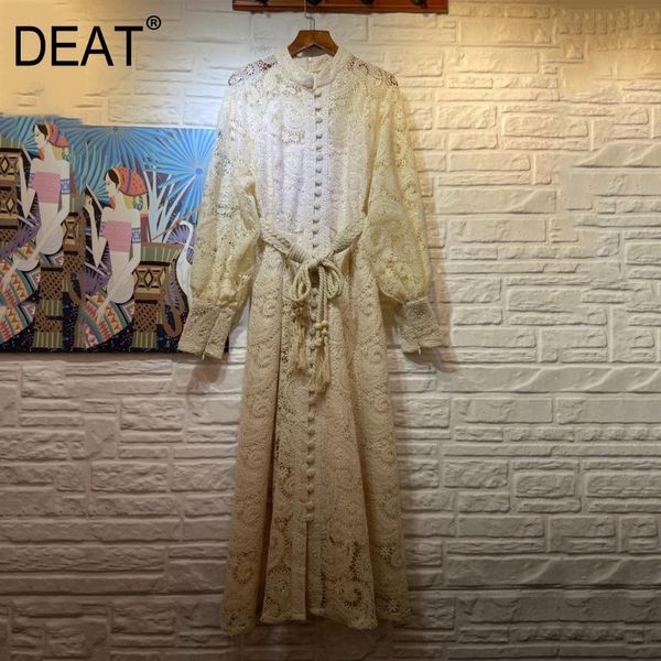 casual dresses deat woman dress lace hollow out lantern sleeve with belt slim waist elegant vintage style 2021 summer 15xf132, Black;gray
casual dresses deat woman dress lace hollow out lantern sleeve with belt slim waist elegant vintage style 2021 summer 15xf132, Black;gray