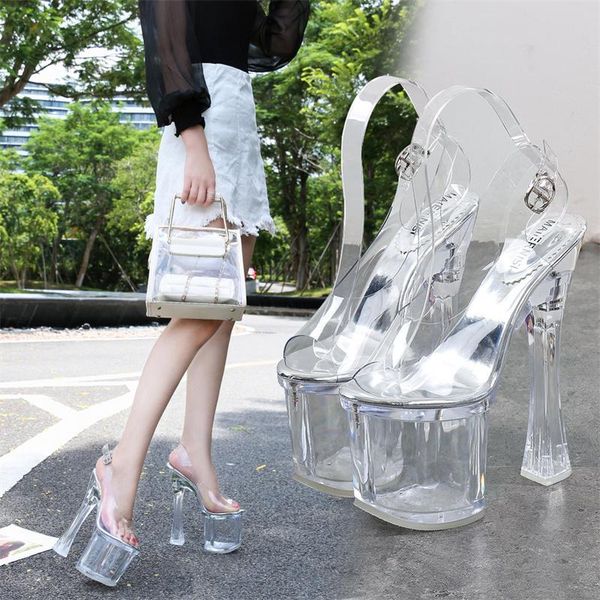 sandals transparent thick heeled high night club show waterproof platform female fish mouth toe buckle, Black
sandals transparent thick heeled high night club show waterproof platform female fish mouth toe buckle, Black