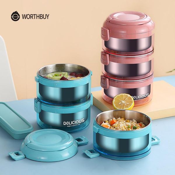 dinnerware sets worthbuy 18/8 stainless steel lunch box for kids leak-proof bento heat preservation container storage kitchen
dinnerware sets worthbuy 18/8 stainless steel lunch box for kids leak-proof bento heat preservation container storage kitchen