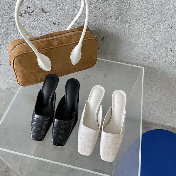 slippers square toe women high heels slides slip on mules shoes woman black/white casual pumps dress size 35-39
slippers square toe women high heels slides slip on mules shoes woman black/white casual pumps dress size 35-39