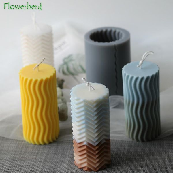 craft tools striped candle mold for making ripple creative cylindrical silicone diy material plaster
craft tools striped candle mold for making ripple creative cylindrical silicone diy material plaster